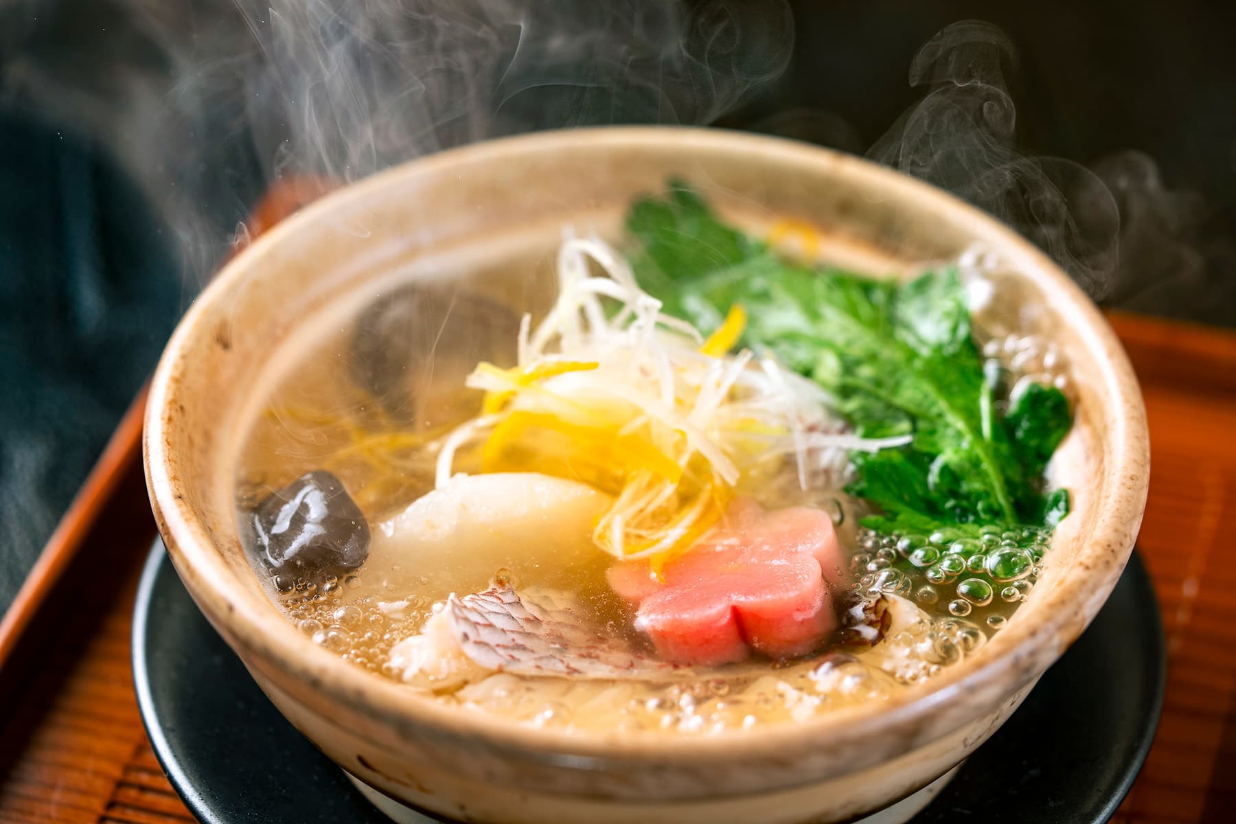 冬の京料理『鯛かぶら』　香り黄柚子